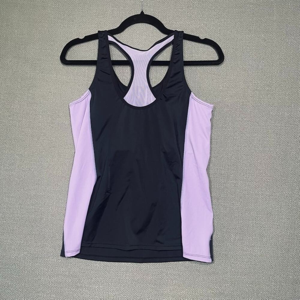 Ruby Ribbon zip front sport demi tank size 38 In orchid/black Style1786